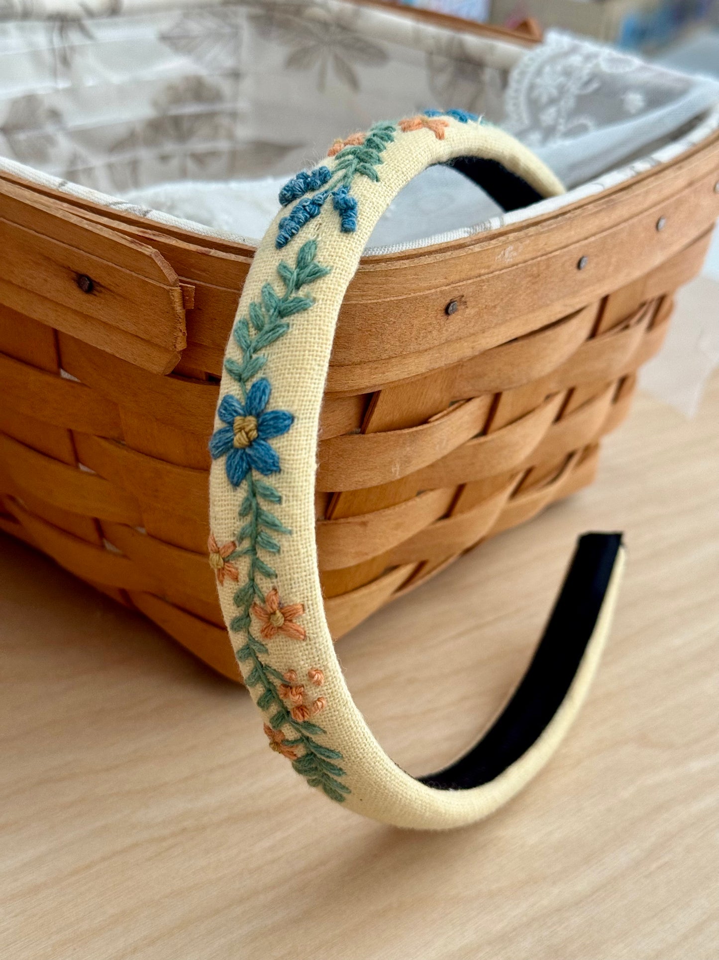 Embroidered Floral Headband