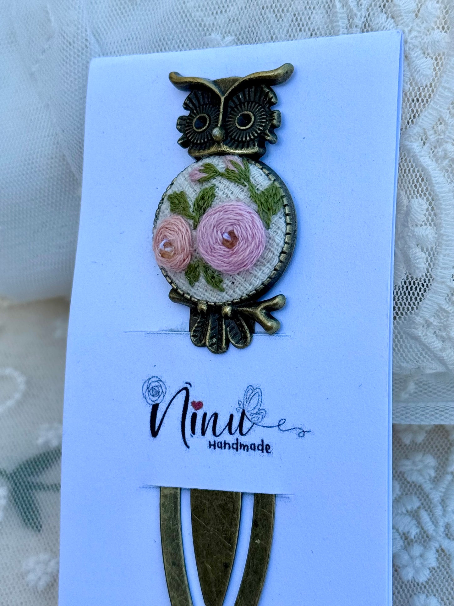 Embroidered Floral Bookmark