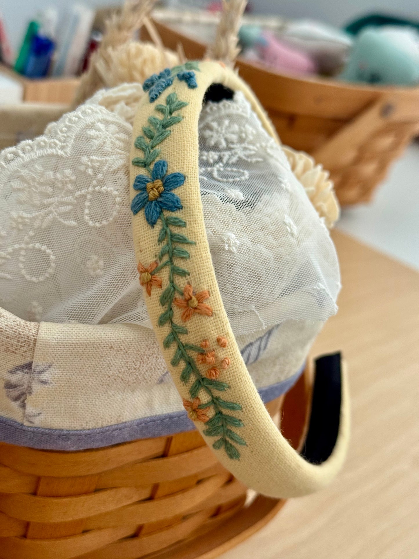 Embroidered Floral Headband