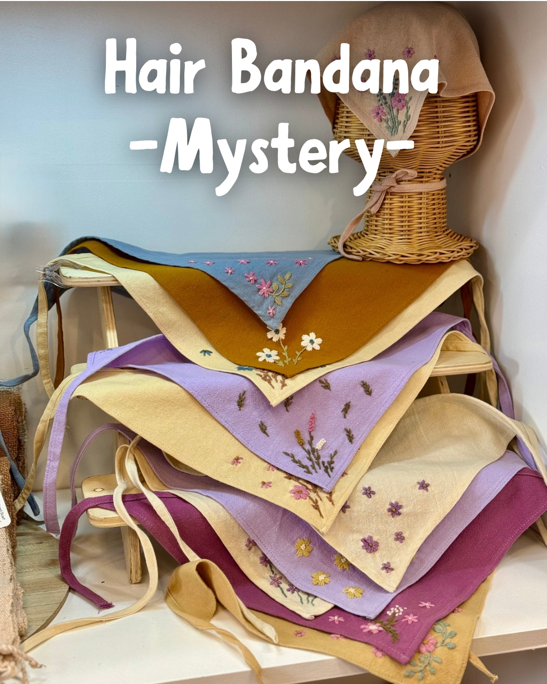 Mystery Embroidered Hair Bandana