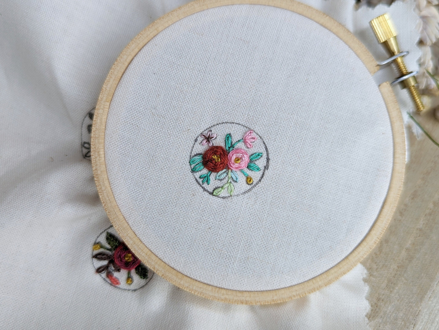 Tiny Embroidery Necklaces Pattern PDF with Video Tutorial How To Make Embroidery Necklace Pendants