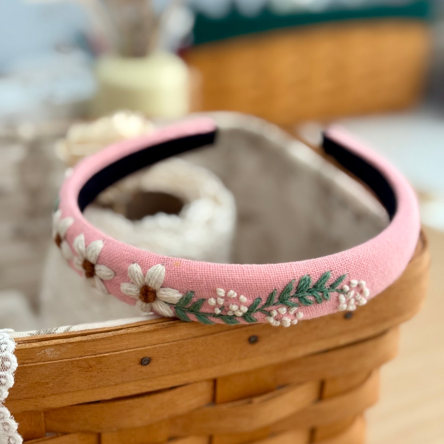 Embroidered Floral Headband