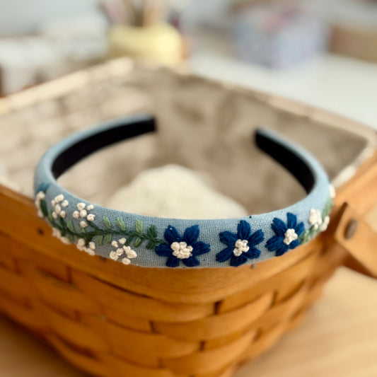Embroidered Floral Headband