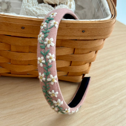 Embroidered Floral Headband