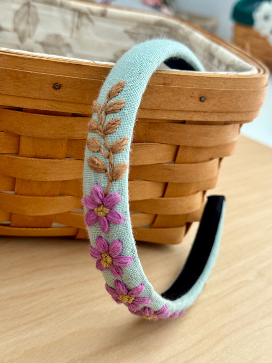 Embroidered Floral Headband