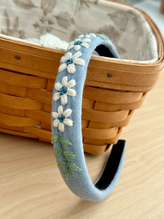 Embroidered Floral Headband