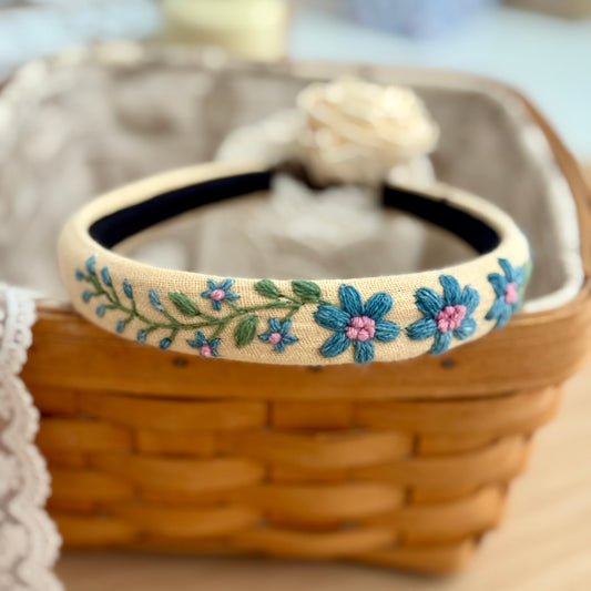 Embroidered Floral Headband