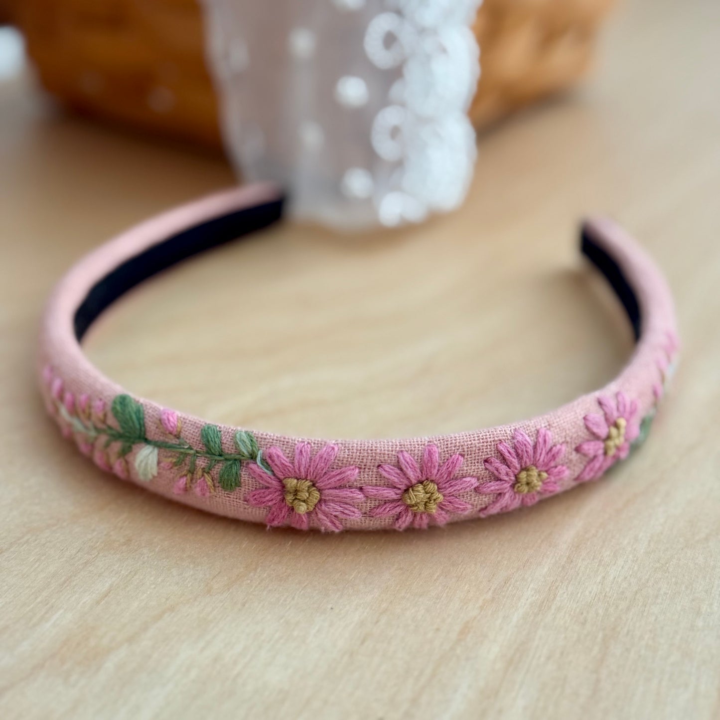 Embroidered Floral Headband