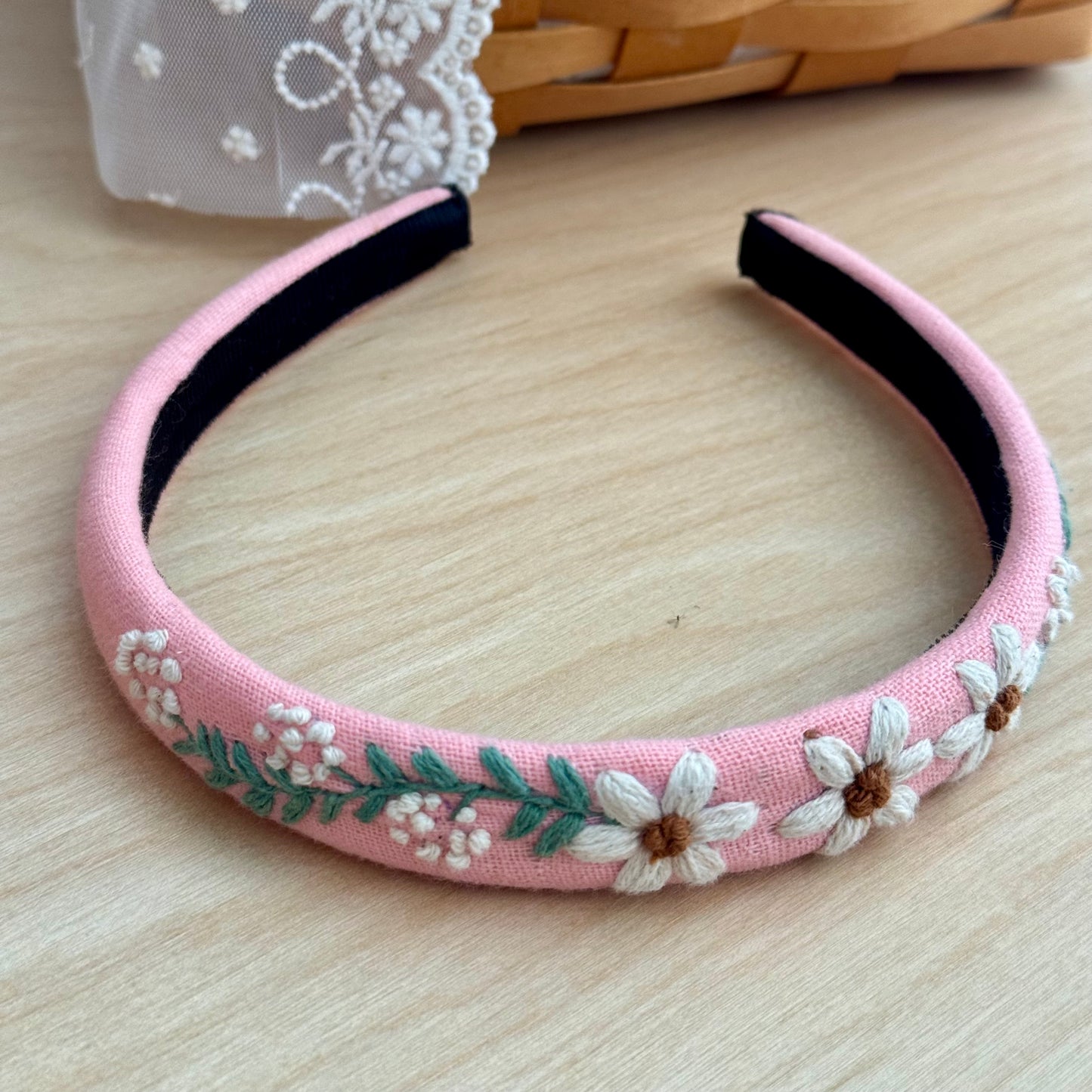 Embroidered Floral Headband