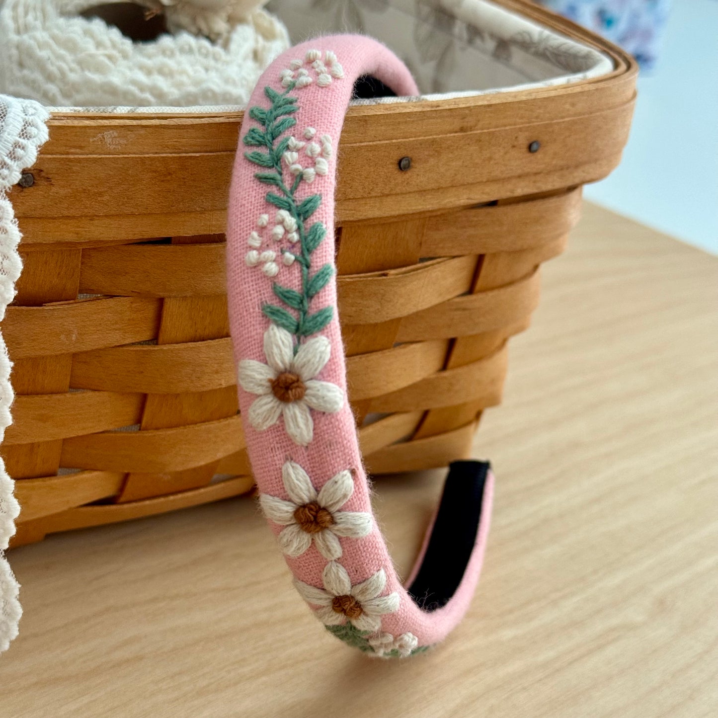 Embroidered Floral Headband
