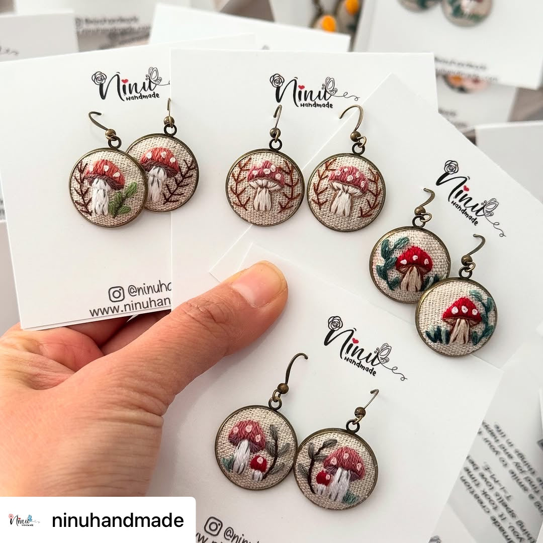 Earrings Embroidered: Live Reveal
