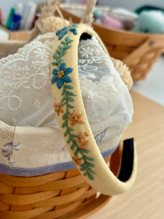 Embroidered Floral Headband