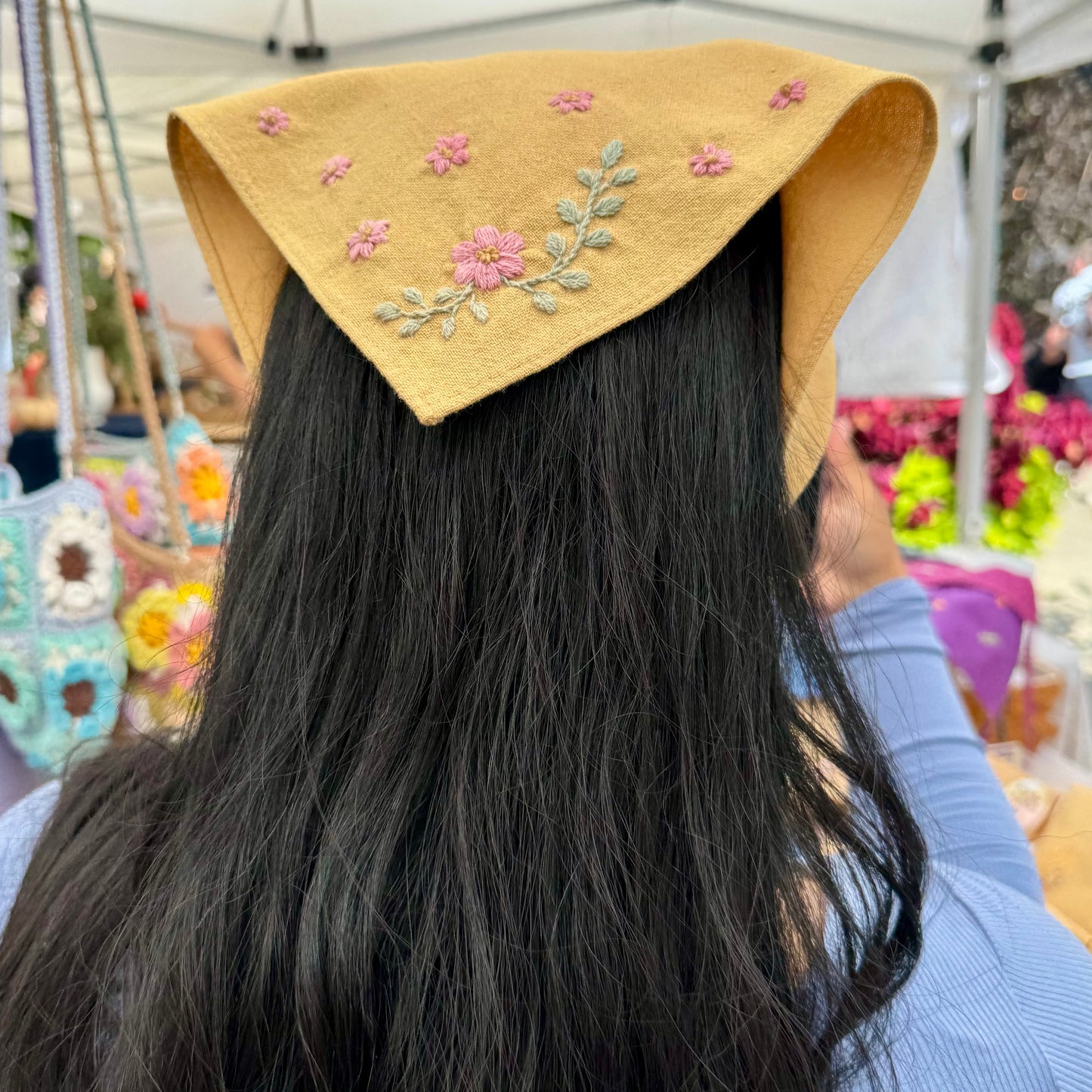 Mystery Embroidered Hair Bandana