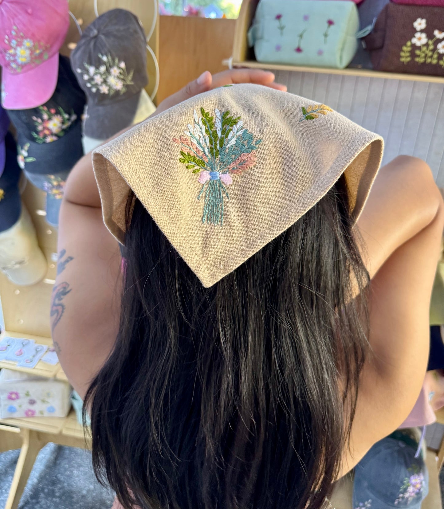 Mystery Embroidered Hair Bandana