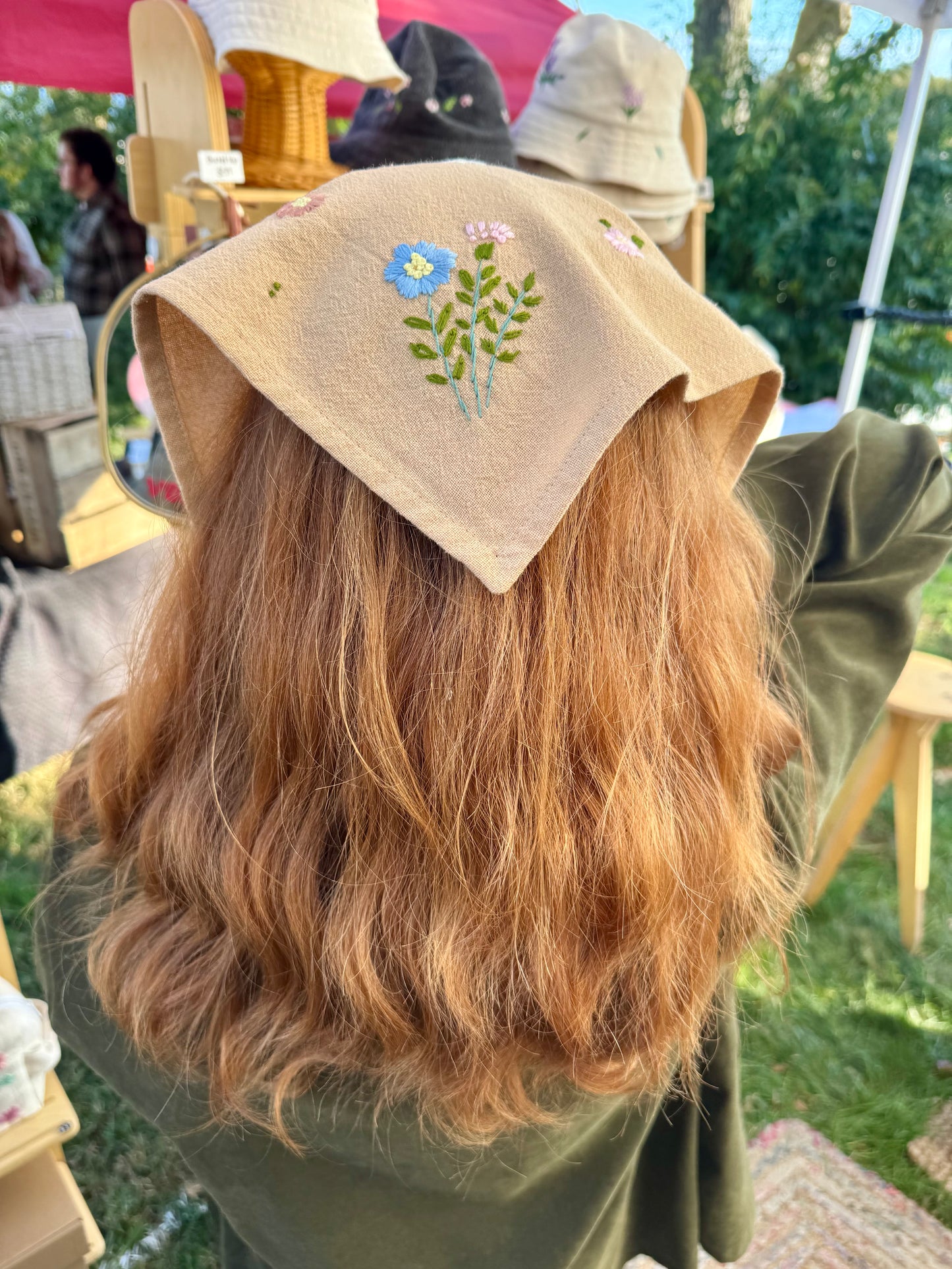 Mystery Embroidered Hair Bandana