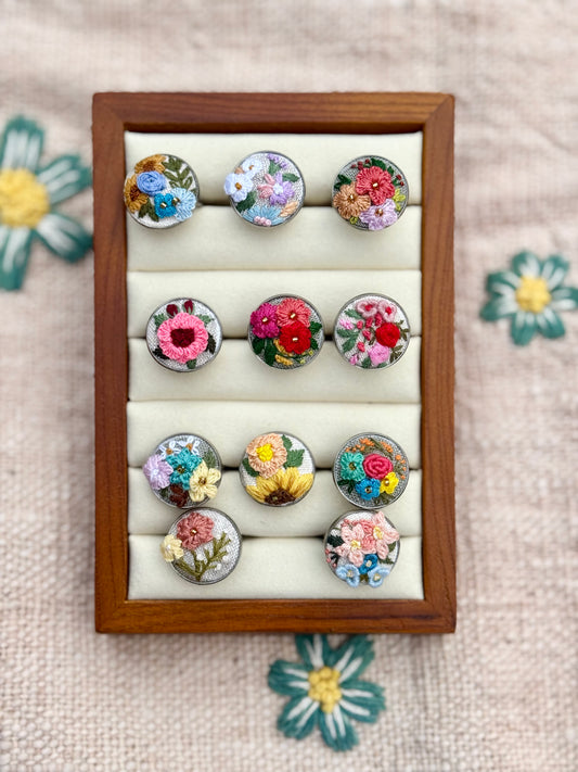 Mystery Embroidered Ring